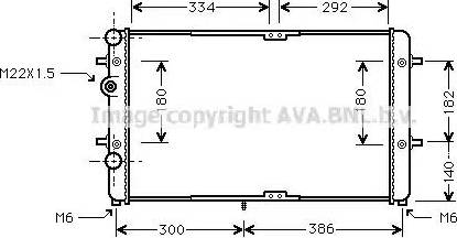 Ava Quality Cooling VWA2180 - Радіатор, охолодження двигуна autocars.com.ua