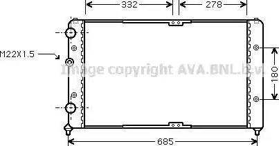 Ava Quality Cooling VWA2191 - Радіатор, охолодження двигуна autocars.com.ua