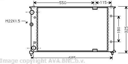 Ava Quality Cooling VWA2192 - Радіатор, охолодження двигуна autocars.com.ua