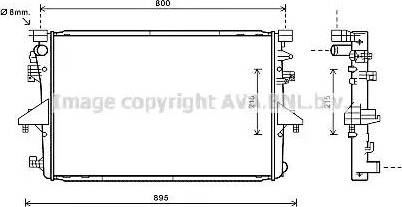 Ava Quality Cooling VWA2317 - Радіатор, охолодження двигуна autocars.com.ua