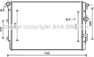 Ava Quality Cooling VWA2324 - Радіатор, охолодження двигуна autocars.com.ua