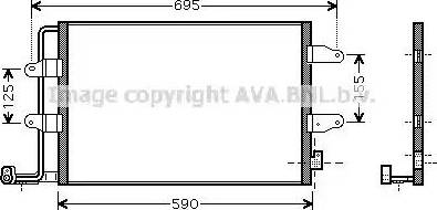 Ava Quality Cooling VWA5252 - Конденсатор, кондиціонер autocars.com.ua