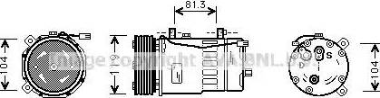 Ava Quality Cooling VWAK046 - Компрессор кондиционера avtokuzovplus.com.ua