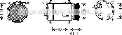 Ava Quality Cooling VW K167 - Компресор, кондиціонер autocars.com.ua