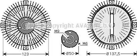 Ava Quality Cooling VW C273 - Сцепление, вентилятор радиатора avtokuzovplus.com.ua