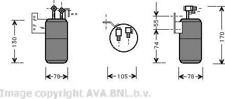 Ava Quality Cooling VW D017 - Осушувач, кондиціонер autocars.com.ua