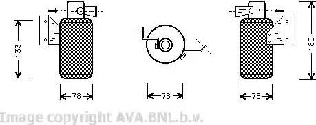 Ava Quality Cooling VW D166 - Осушувач, кондиціонер autocars.com.ua