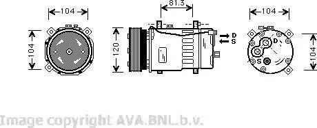 Ava Quality Cooling VW K049 - Компрессор кондиционера avtokuzovplus.com.ua