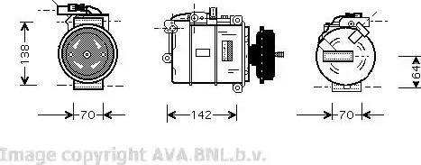Ava Quality Cooling VWK087 - Компресор, кондиціонер autocars.com.ua