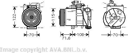 Ava Quality Cooling VW K257 - Компрессор кондиционера avtokuzovplus.com.ua