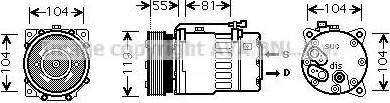 Ava Quality Cooling VW K270 - Компресор, кондиціонер autocars.com.ua