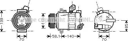 Ava Quality Cooling VWK285 - Компрессор кондиционера autodnr.net