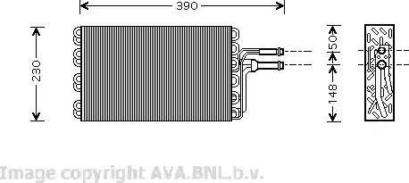 Ava Quality Cooling VW V185 - Испаритель, кондиционер avtokuzovplus.com.ua