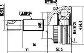 Aywiparts AW1510002A - Шарнірний комплект, ШРУС, приводний вал autocars.com.ua