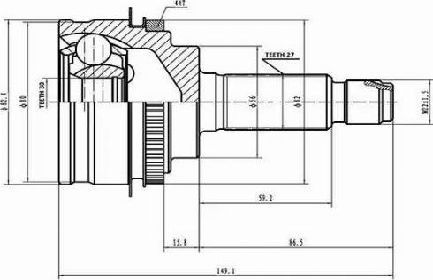 Aywiparts AW1510072A - Шарнірний комплект, ШРУС, приводний вал autocars.com.ua