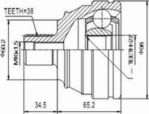 Aywiparts AW1510146 - Шарнирный комплект, ШРУС, приводной вал autodnr.net