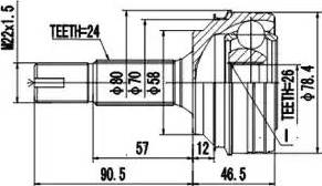 Aywiparts AW1510167 - Шарнирный комплект, ШРУС, приводной вал autodnr.net