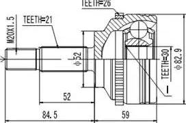 Aywiparts AW1510205A - Шарнирный комплект, ШРУС, приводной вал autodnr.net