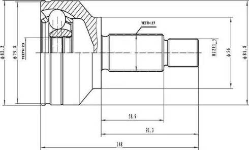 Aywiparts AW1510209 - Шарнирный комплект, ШРУС, приводной вал autodnr.net