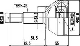 Aywiparts AW1510214 - Шарнирный комплект, ШРУС, приводной вал autodnr.net