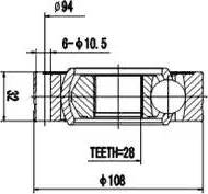 Aywiparts AW1520049 - Шарнирный комплект, ШРУС, приводной вал autodnr.net