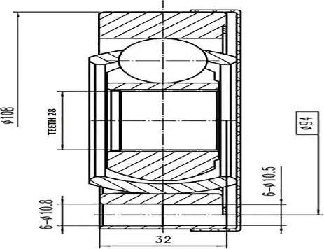 Aywiparts AW1520704 - Шарнірний комплект, ШРУС, приводний вал autocars.com.ua