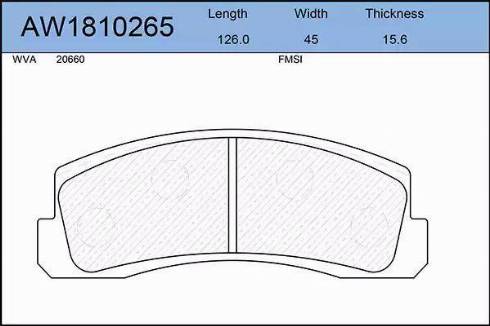 Aywiparts AW1810265 - Тормозные колодки, дисковые, комплект autodnr.net