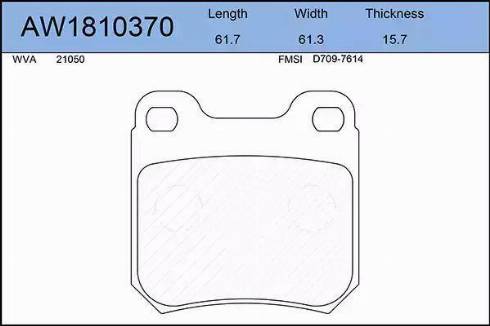 Aywiparts AW1810370 - Тормозные колодки, дисковые, комплект autodnr.net