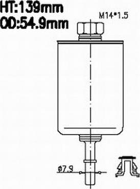 Azumi FSP40644 - Паливний фільтр autocars.com.ua