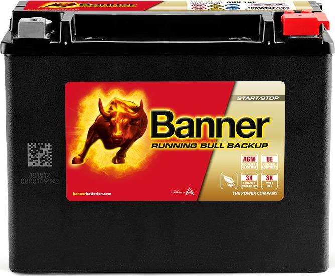 BANNER 025518010101 - Стартерна акумуляторна батарея, АКБ autocars.com.ua