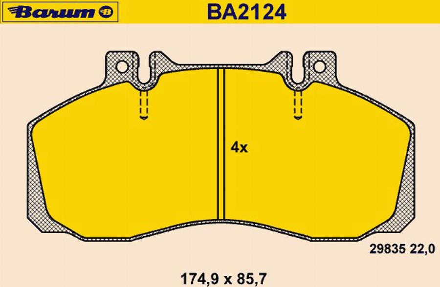 Barum BA2124 - Тормозные колодки, дисковые, комплект autodnr.net