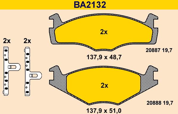 Barum BA2132 - Гальмівні колодки, дискові гальма autocars.com.ua