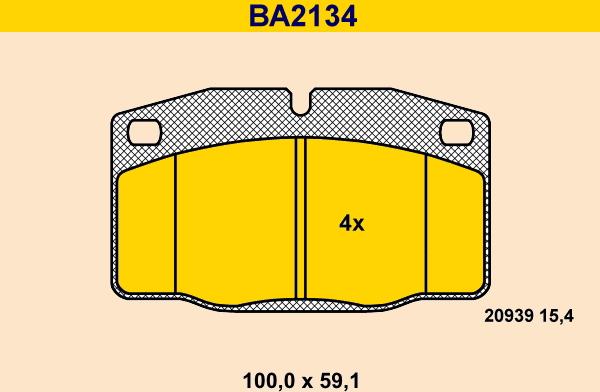 Barum BA2134 - Гальмівні колодки, дискові гальма autocars.com.ua