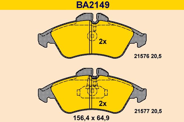 Barum BA2149 - Гальмівні колодки, дискові гальма autocars.com.ua