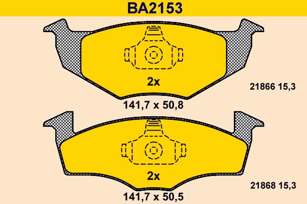 Barum BA2153 - Гальмівні колодки, дискові гальма autocars.com.ua