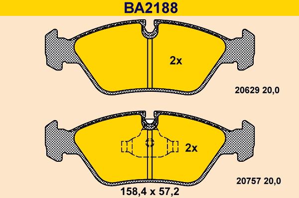 Barum BA2188 - Гальмівні колодки, дискові гальма autocars.com.ua