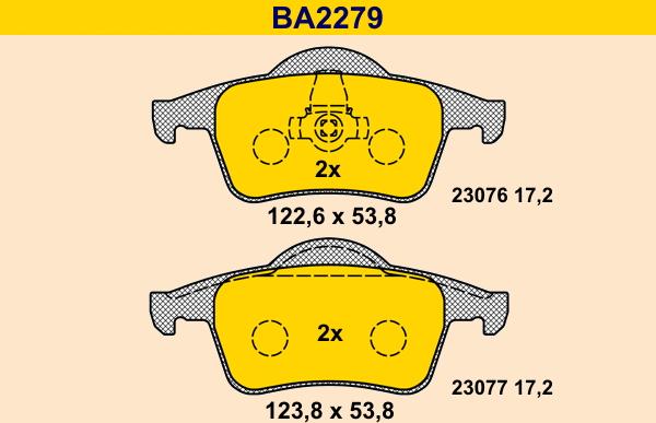 Barum BA2279 - Гальмівні колодки, дискові гальма autocars.com.ua