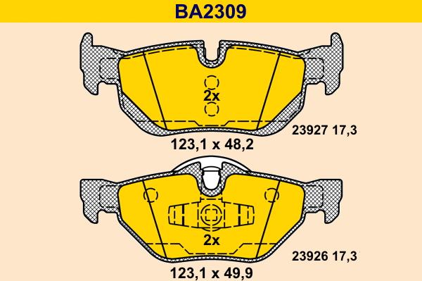 Barum BA2309 - Гальмівні колодки, дискові гальма autocars.com.ua