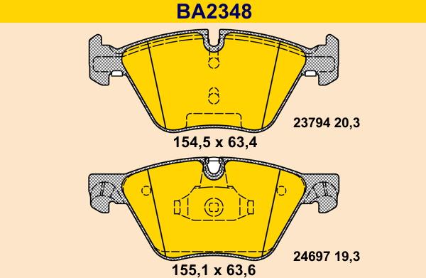 Barum BA2348 - Гальмівні колодки, дискові гальма autocars.com.ua