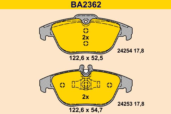 Barum BA2362 - Гальмівні колодки, дискові гальма autocars.com.ua