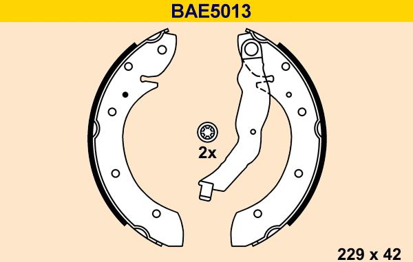 Barum BAE5013 - Комплект тормозных колодок, барабанные avtokuzovplus.com.ua