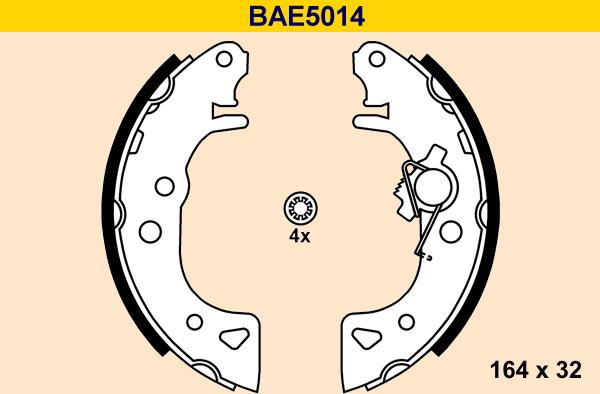 Barum BAE5014 - Комплект гальм, барабанний механізм autocars.com.ua