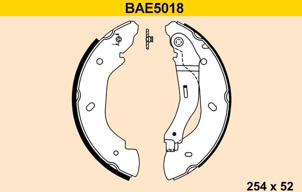 Barum BAE5018 - Комплект тормозных колодок, барабанные avtokuzovplus.com.ua