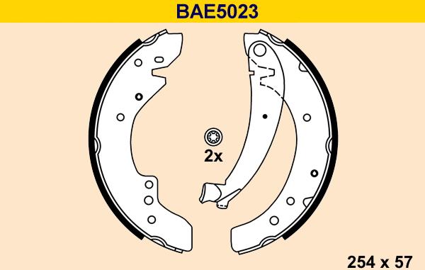 Barum BAE5023 - Комплект тормозных колодок, барабанные autodnr.net