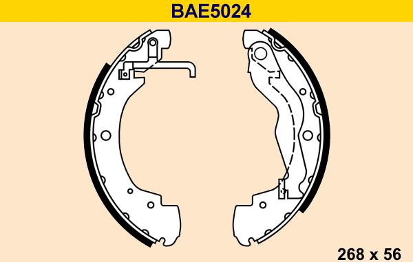 Barum BAE5024 - Комплект тормозных колодок, барабанные avtokuzovplus.com.ua