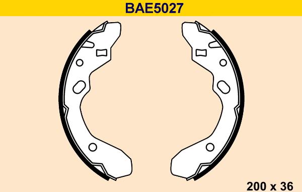 Barum BAE5027 - Комплект тормозных колодок, барабанные avtokuzovplus.com.ua