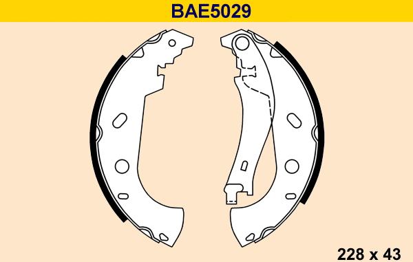 Barum BAE5029 - Комплект тормозных колодок, барабанные avtokuzovplus.com.ua