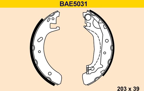 Barum BAE5031 - Комплект тормозных колодок, барабанные avtokuzovplus.com.ua