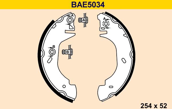 Barum BAE5034 - Комплект гальм, барабанний механізм autocars.com.ua