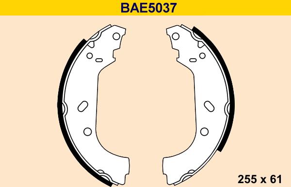 Barum BAE5037 - Комплект гальм, барабанний механізм autocars.com.ua